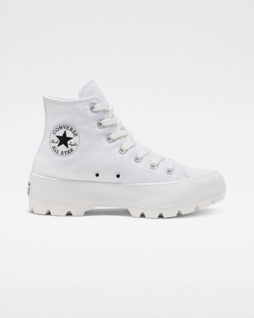 Women\'s Converse Chuck Taylor All Star Lugged High Top Shoes White / Black / White | AU 0E693C